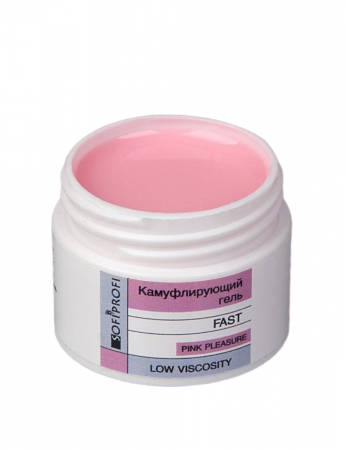 Гель камуфлирующий низкой вязкости Sofiprofi FAST PINK PLEASURE LOW VICOSITY, 15 мл